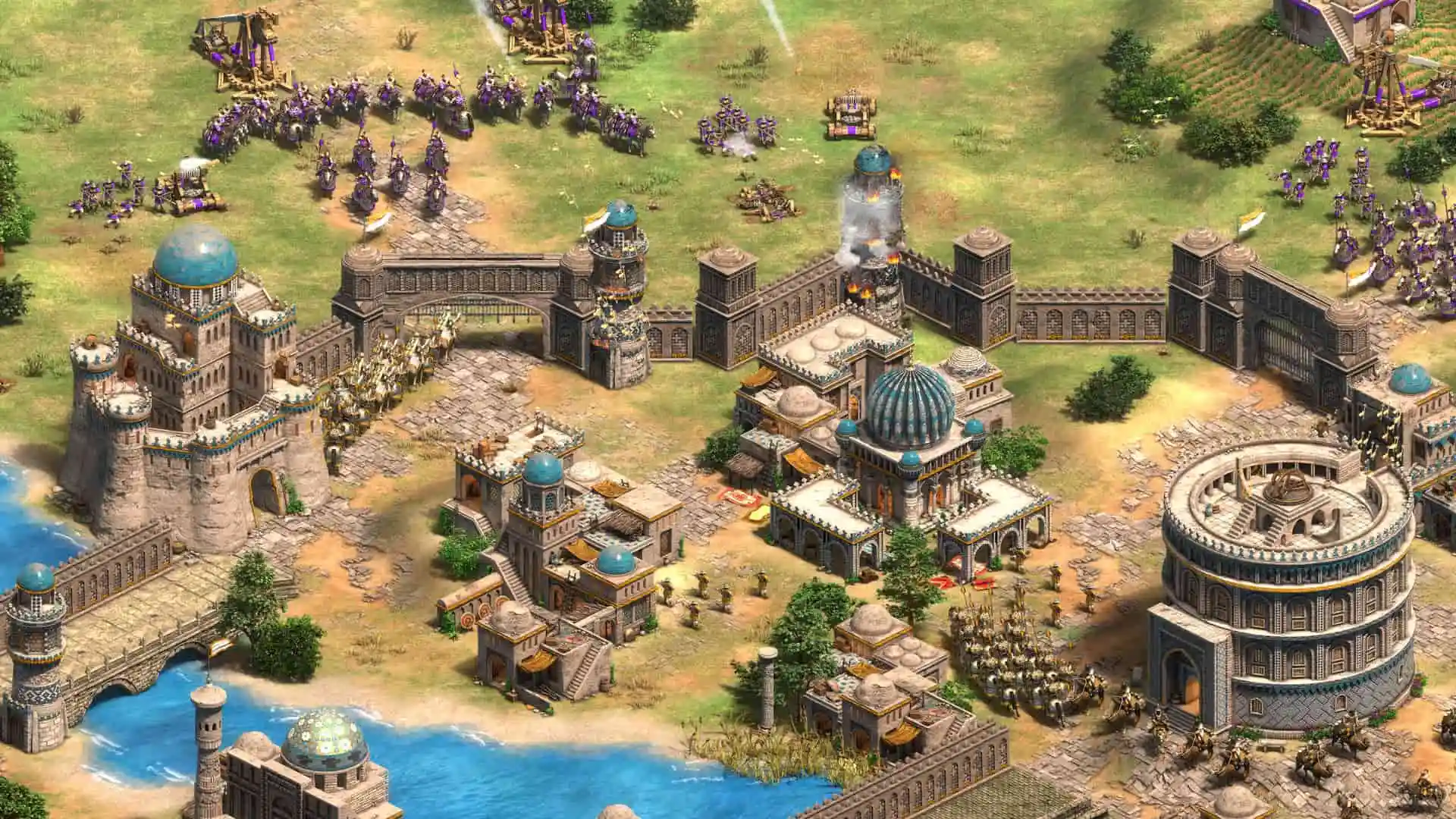 Captura del juego Age of Empires 2: Definitive Edition donde se ven los pueblos 