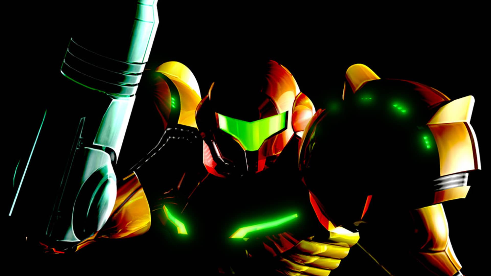 artwork del videojuego metroid prime con su protagonista que es uno de los juegos de gamecube