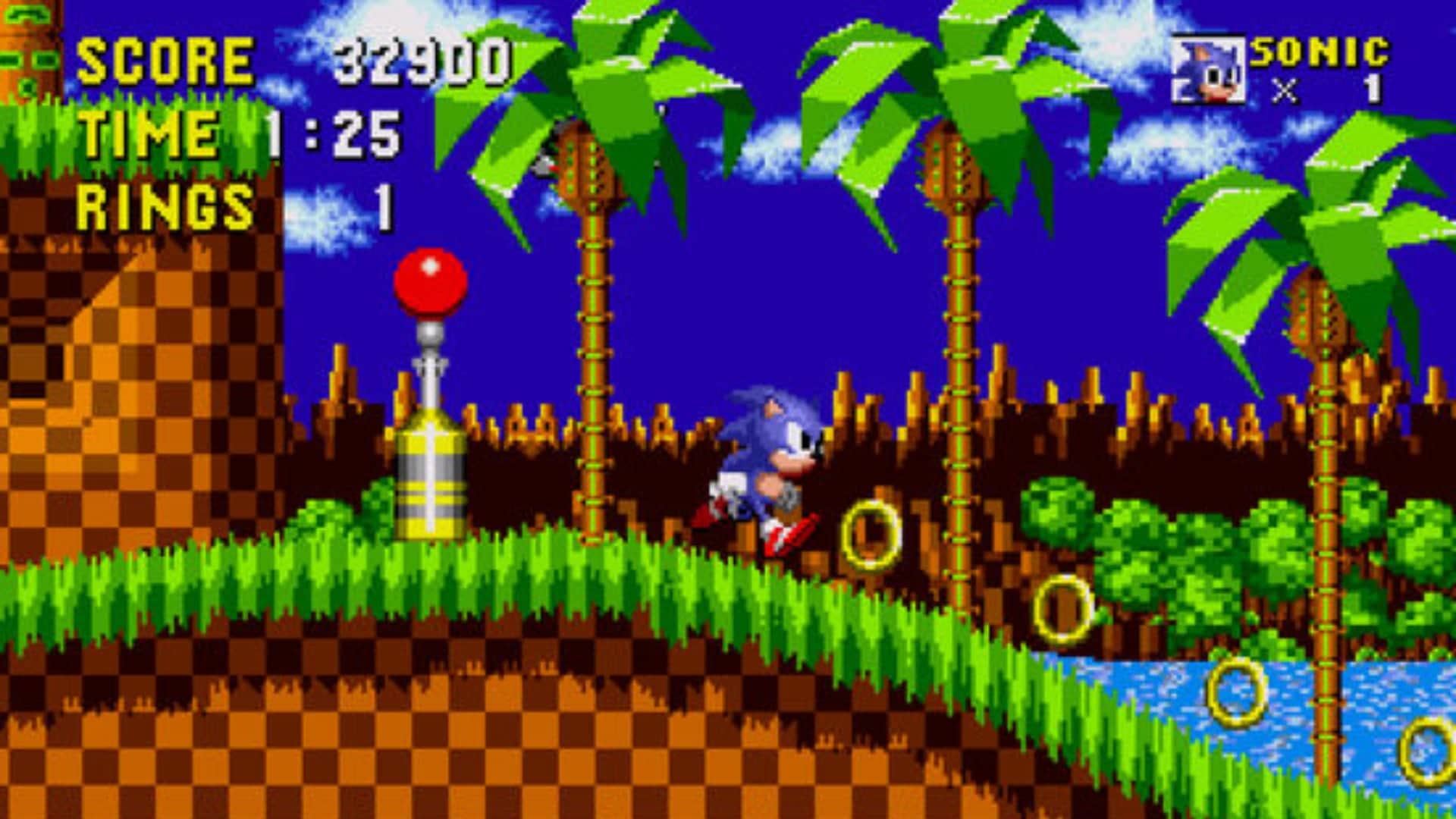 Captura del juego Sonic The Hedgehog que es uno de los mejores juegos de Meadrive
