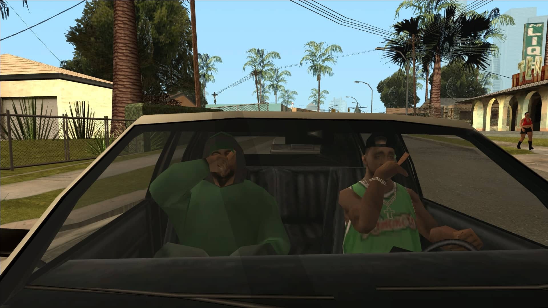 Captura del juego Grand Theft Auto San Andreas que es uno de los mejores juegos para ps2